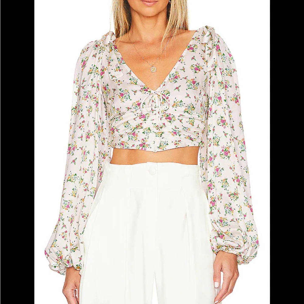 NWT For Love & Lemons Tanya Crop Top